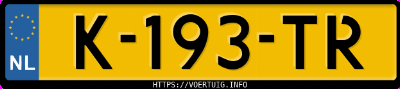Kenteken afbeelding van K193TR, grijze BMW 745E Sedan