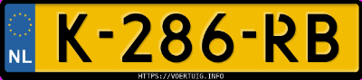 Kenteken afbeelding van K286RB, grijze BMW 320I Xdrive Touring