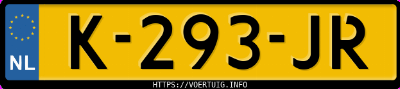 Kenteken afbeelding van K293JR, zwarte BMW X4 Xdrive20i