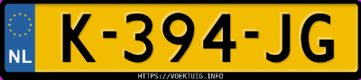 Kenteken afbeelding van K394JG, witte BMW 118I 5-Deurs Business Edition