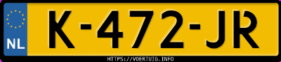 Kenteken afbeelding van K472JR, witte BMW 330E Sedan Business Edition Plus