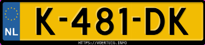 Kenteken afbeelding van K481DK, blauwe BMW 530E Sedan Business Edition Plus