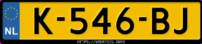 Kenteken afbeelding van K546BJ, zwarte BMW 3ER Reihe 318i Touring