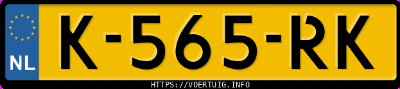 Kenteken afbeelding van K565RK, witte BMW I3