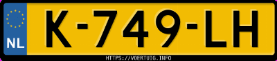 Kenteken afbeelding van K749LH, grijze BMW 330E Touring Business Edition Plus