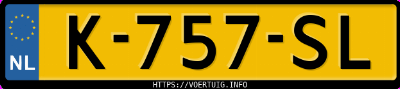 Kenteken afbeelding van K757SL, grijze BMW 330E Touring Business Edition Plus