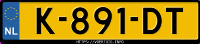 Kenteken afbeelding van K891DT, rode BMW 3ER Reihe 335xi Touring