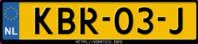 Kenteken afbeelding van KBR03J, grijze BMW 330E