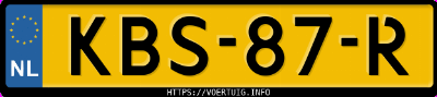 Kenteken afbeelding van KBS87R, grijze BMW 330E