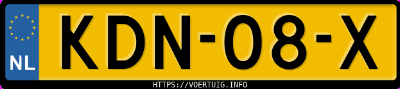 Kenteken afbeelding van KDN08X, groene BMW IX1 Edrive20