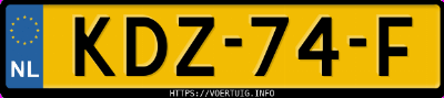 Kenteken afbeelding van KDZ74F, grijze BMW IX3 50 Xdrive
