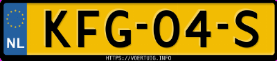Kenteken afbeelding van KFG04S, blauwe BMW 320E Xdrive