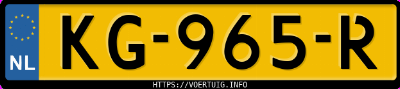 Kenteken afbeelding van KG965R, grijze BMW 220I Active Tourer