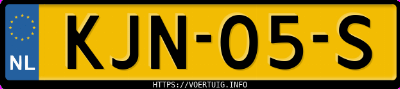 Kenteken afbeelding van KJN05S, grijze BMW 118I 5-Deurs Business Edition