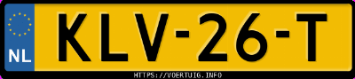 Kenteken afbeelding van KLV26T, zwarte BMW Xm 50e