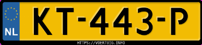 Kenteken afbeelding van KT443P, zwarte BMW I3