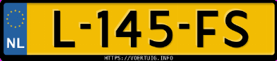 Kenteken afbeelding van L145FS, witte BMW 116I