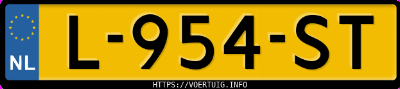 Kenteken afbeelding van L954ST, zwarte BMW X Reihe X1 Sdrive18i