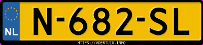 Kenteken afbeelding van N682SL, zwarte BMW Ix Xdrive40