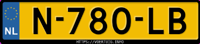 Kenteken afbeelding van N780LB, groene BMW 430I