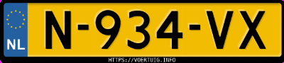 Kenteken afbeelding van N934VX, blauwe BMW 318I Touring Business Edition