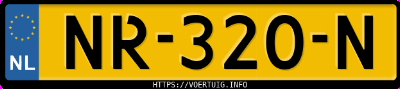 Kenteken afbeelding van NR320N, grijze BMW 440I