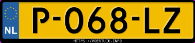 Kenteken afbeelding van P068LZ, grijze BMW 220I Active Tourer Tour.