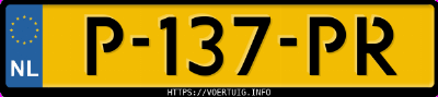 Kenteken afbeelding van P137PR, zwarte BMW IX3