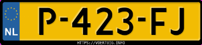 Kenteken afbeelding van P423FJ, grijze BMW 320I Touring Business Edition
