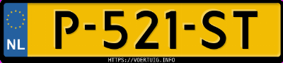 Kenteken afbeelding van P521ST, zwarte BMW M3 Competition Sedan