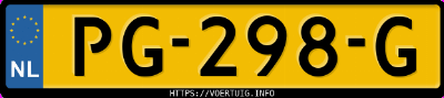 Kenteken afbeelding van PG298G, blauwe BMW 330D