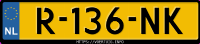 Kenteken afbeelding van R136NK, zwarte BMW I4 Edrive40
