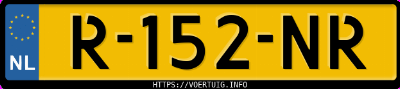 Kenteken afbeelding van R152NR, zwarte BMW 118I 5-Deurs Business Edition