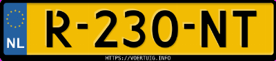 Kenteken afbeelding van R230NT, zwarte BMW 118I 5-Deurs Business Edition