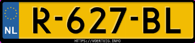 Kenteken afbeelding van R627BL, grijze BMW 1 Series 118i