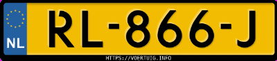 Kenteken afbeelding van RL866J, zwarte BMW 218I Active Tourer