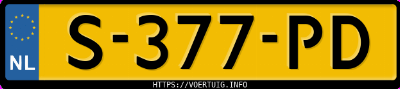 Kenteken afbeelding van S377PD, zwarte BMW 530E Touring Business Edition Plus