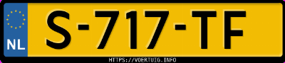 Kenteken afbeelding van S717TF, blauwe BMW 735I