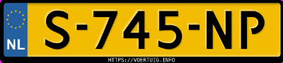Kenteken afbeelding van S745NP, zwarte BMW X1 Sdrive18i