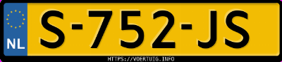 Kenteken afbeelding van S752JS, zwarte BMW M135I Xdrive