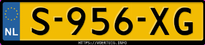 Kenteken afbeelding van S956XG, zwarte BMW IX3