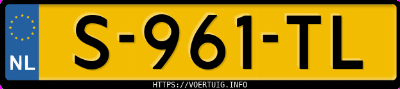 Kenteken afbeelding van S961TL, zwarte BMW 3 Series 320i Touring Business Edition