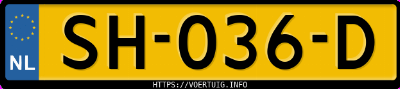 Kenteken afbeelding van SH036D, grijze BMW I3