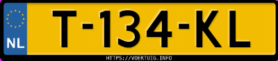 Kenteken afbeelding van T134KL, blauwe BMW 530E Iperformance Berline