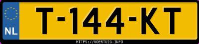 Kenteken afbeelding van T144KT, zwarte BMW X Reihe X5 3.0si