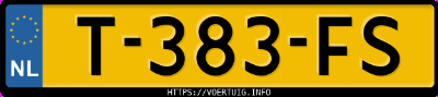 Kenteken afbeelding van T383FS, witte BMW 330E Sedan