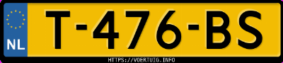 Kenteken afbeelding van T476BS, grijze BMW 5ER Reihe 545i Touring
