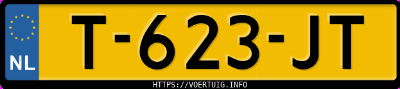 Kenteken afbeelding van T623JT, grijze BMW I4 Edrive40
