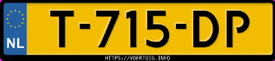 Kenteken afbeelding van T715DP, zwarte BMW IX3