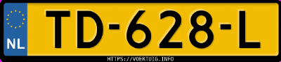 Kenteken afbeelding van TD628L, witte BMW I3
